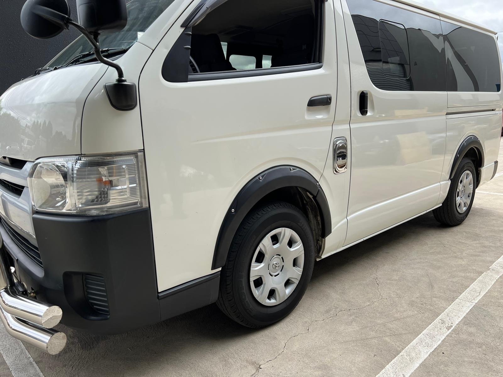 Jungle Flares to suit Toyota Hiace 20052019 Black Arch Fenders