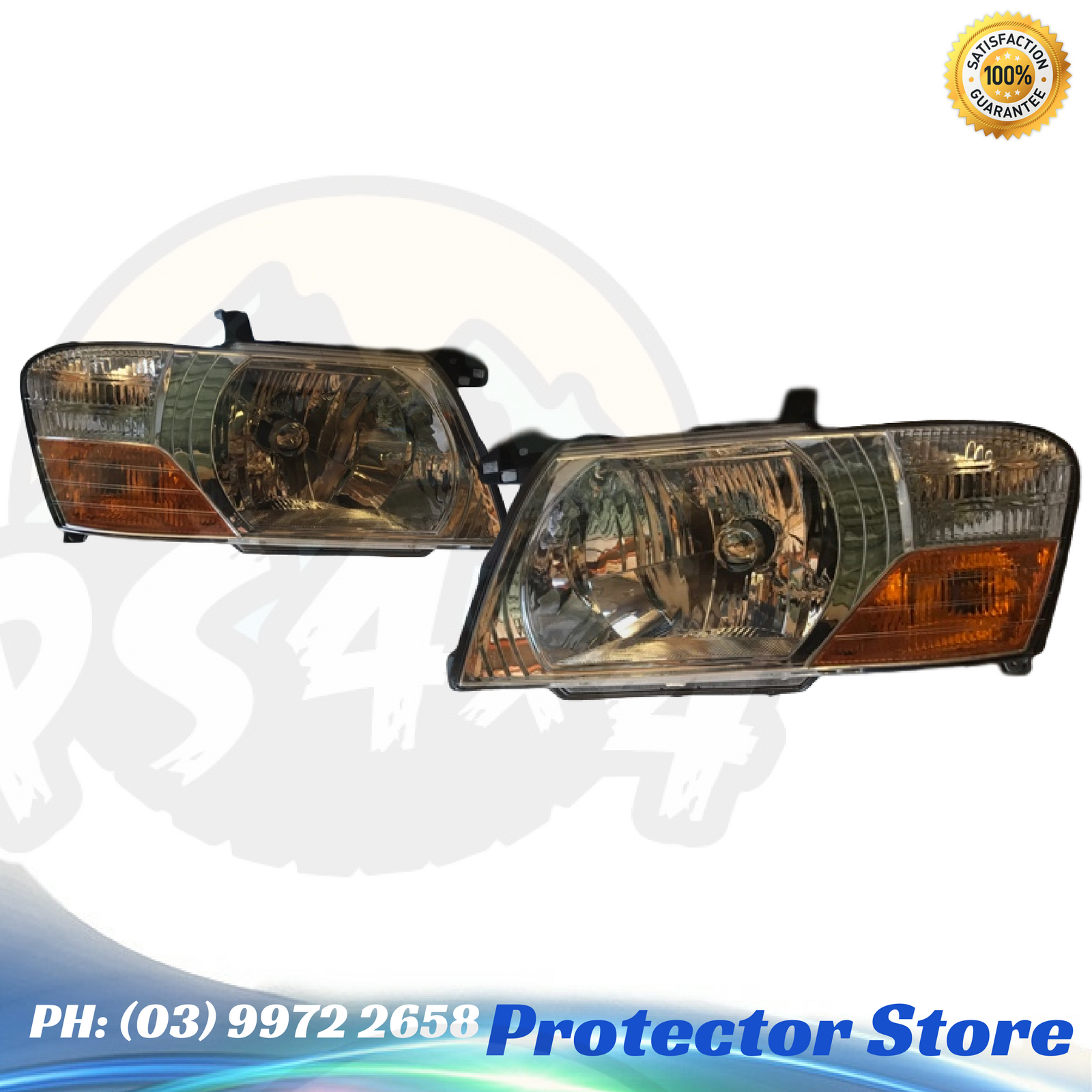 Set of Head Lights Left & Right to suit a Mitsubishi Pajero NM NP 20022006 headlights
