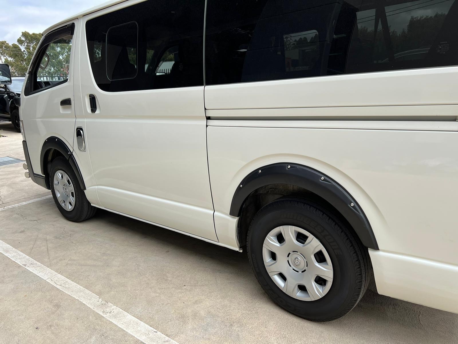 Jungle Flares to suit Toyota Hiace 20052019 Black Arch Fenders