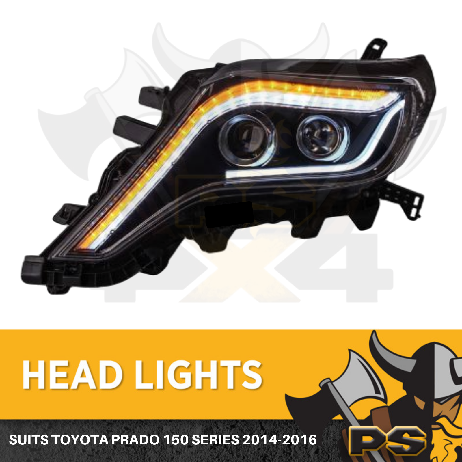 Headlight to suit a Toyota Prado 150 Series 20142016 LED Projector