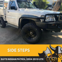 Heavy Duty Side Steps & Brush Rail Bars for Nissan Patrol 2004-2015 GU4+ UTE