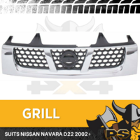 Nissan Navara D22 2001 Onwards Grill Replacement Grille Chrome