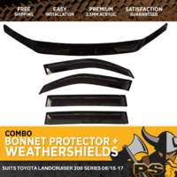 Bonnet Protector  Weather shields Visors For Toyota Landcruiser 200 Series 2015+