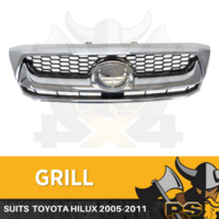 Chrome Grille to suit Toyota Hilux 2005-2011 Chrome Replacement 