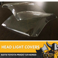 Headlight Covers Lamp Protectors to suit Toyota Prado 120 Series