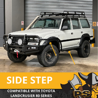 Rocksliders Side Steps Brush Bars to suit Toyota Landcruiser 80 Series 