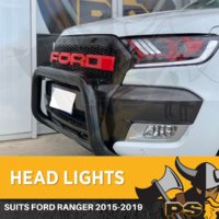 Headlights to suit Ford Ranger 2015-2019 MK2 Angel Eye Projector LED Head Lights