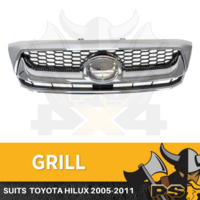 Chrome Grille to suit Toyota Hilux 2005-2011 Chrome Replacement