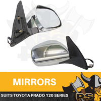 Door Mirror Right Side Chrome electric to suit Toyota Prado 120 Series 2002-2009