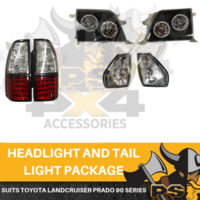 LED Tail lights Head Lights Combo to suit Toyota Landcruiser Prado 90 Series