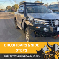 BRUSH BARS & ROCK SLIDERS TO SUIT TOYOTA HILUX 2015-2018 REVO