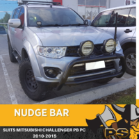 3" Stainless Steel Nudge Bar fit Mitsubishi Challenger PB PC 2010-2015 Black Nudge bar