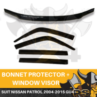 2004-2016 Nissan Patrol WAGON GU4+ Y61 Bonnet Protector & Window Visors Weather Shield