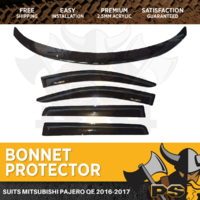  Bonnet Protector & Window Visors to suit Mitsubishi Pajero QE SPORT 2016-2021