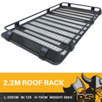 2.2M Steel Cage Roof Rack for Patrol Pajero Landcruiser Rain Gutter Full Length