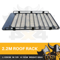 2.2M Steel Tradesman Roof Rack fit Toyota Prado 90 Series Rain Gutter Full Length