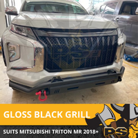 Front Bumper Grille to suit Mitsubishi Triton MR Gloss Black Grill 2019+ 