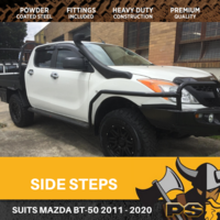 Heavy Duty Steel Side Steps & Brush Bars for Mazda BT50 2011-2020 Dual Cab BT-50