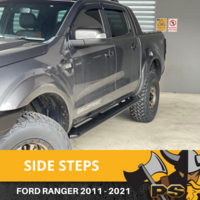 Heavy Duty Steel Side Steps For Ford Ranger 2012 - 2021 Dual Cab PX1 PX2 PX3  4X4