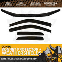 2008-2011 Holden Colorado Bonnet Protector & Window Visors Weather Shields