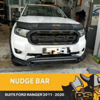 Black Nudge Bar Suitable for Ford Ranger 2011-2021 PX MK2 MK3 Matte Black