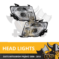 Set of Head Lights Left & Right to suit a Mitsubishi Pajero NW NT NX NS 2006 - 2015 headlights