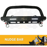 Black Steel Nudge Bar to suit Isuzu Mu-x MxX 2012-2019 Hooks Heavy Duty