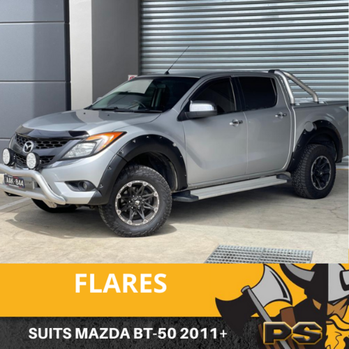 Matte Black Jungle Flares For Mazda BT50 BT-50 Fender Flares 2011-2021