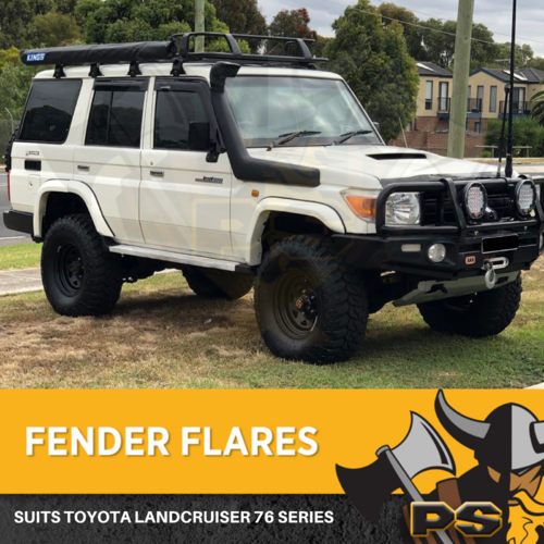 Flares to suit Toyota Land cruiser VDJ 76 Series Kit Full Set 2007 + Guards