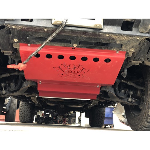 RED Bash Plate 2pc for Mitsubishi Challenger PB PC 4MM Underbody Sump Guard