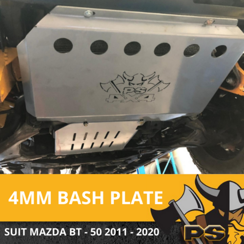 Bash Plate 4mm Powder Coated Silver suit Mazda BT50 BT50 20112019