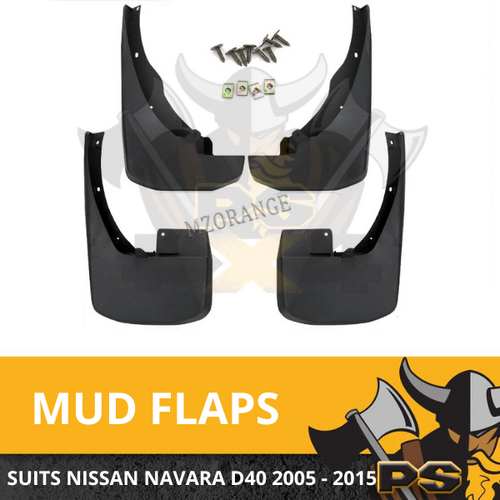 Black Mud Flap Splash Guard For Nissan Navara D40 2005 - 2015