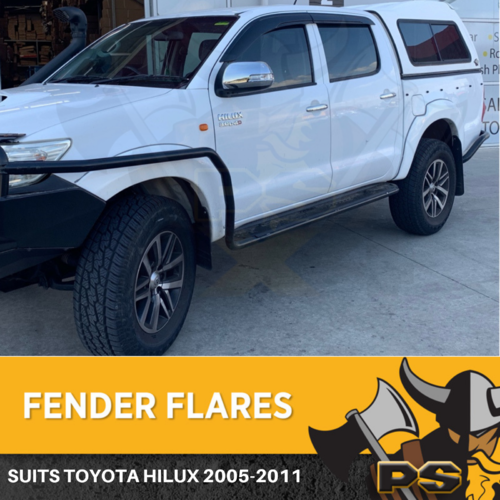 Fender Flares suit for Toyota Hilux SR5 SR 2005-2011 Front + Rear w/ Rubber 4pcs