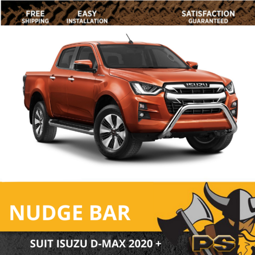 PS4X4 Nudge Bar Chrome Stainless Steel Guard suit Isuzu D-max Dmax D max 2020+
